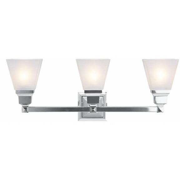 3 Light Bathroom Light in New Traditional Style 25.25 inches Wide By 9.5 inches High-Polished Chrome Finish Bailey Street Home 218-Bel-731492