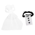 thumbnail image 2 of Copas de vino envueltas para bodas, vestidos de novia y novio, elegante decoración para recepción, despedida de soltera, banquete., 2 of 6