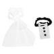 thumbnail image 2 of Copas de vino envueltas para bodas, vestidos de novia y novio, elegante decoración para recepción, despedida de soltera, banquete., 2 of 6