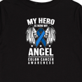 thumbnail image 4 of Inktastic My Hero is Now My Angel Colon Cancer Awareness Boys or Girls Long Sleeve Toddler T-Shirt, 4 of 5
