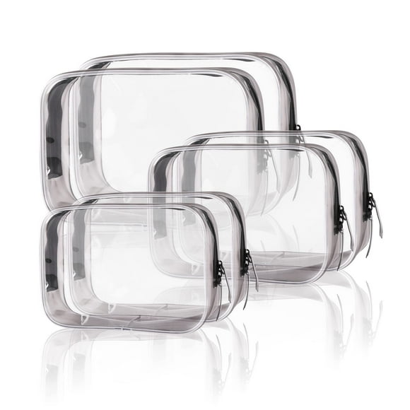 Bolsas de viaje transparentes Buminee para artículos de tocador, paquete de 6