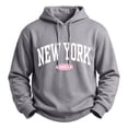 thumbnail image 4 of qafoshin Men's Letter-Print Athletic Hoodie, Fall Classic Long-Sleeve Drawstring Hooded Graphic Sweatshirt, 4 of 6