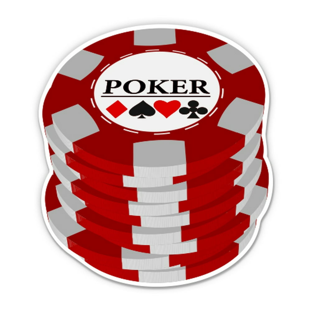 Poker Chips 3" Vinyl Sticker For Car Laptop IPad Phone Helmet Hard