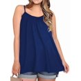 thumbnail image 2 of Plus Size Tank Tops for Women Loose Spaghetti Strap Tunic Blouses Royal Blue S, 2 of 7