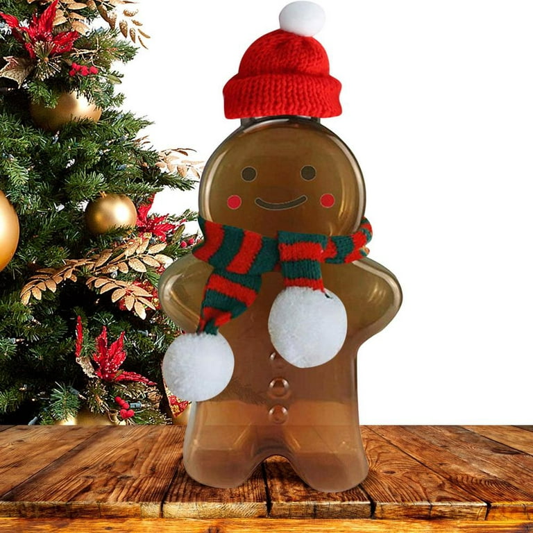 Gingerbread Men with Santa Hats Tumbler Cup Design