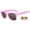 Pink (Baby Pink), variant on Kids Retro Sunglasses - Flower Black Frame / Smoke Polarized Lens