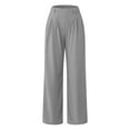 thumbnail image 5 of Futezty Women High Waist Casual Wide Leg Long Palazzo Pants Trousers with Pockets, 5 of 5