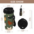 thumbnail image 2 of 500ml Stainless Steel Coffee Mug with Portable Black Strap Vacuum Insulated Ceramic Coated Coffee Tumbler Cute Colorful Chickens Pattern, 2 of 8