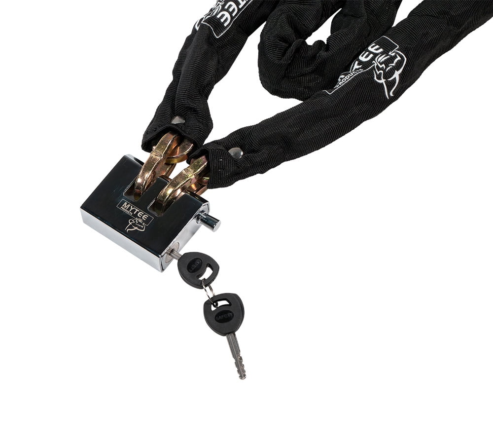 Anti Cut Security Chain and Lock Kit - 6 Foot x 3/8 Inch Thick Hardened Chain for Bikes, Containers, Trailers, ATV's, Motorcycles with Cut Proof Lock & Carrying Case