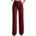 thumbnail image 3 of jiaxiM Womens Pants Trendy High Waisted Wide Leg Womens Palazzo Pants with Pockets Drawstring Trendy Women Trousers Lounge Pants Women with Pockets Summer Beach Vacation, 3 of 5