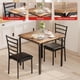thumbnail image 5 of Rustic kitchen mesa set para 2 compact dining set con forrado sillas para small spaces, 5 of 7