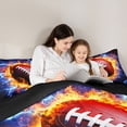 thumbnail image 5 of Castle Fairy Football Boy Queen Comforter Set,Abstract Flame Water Bedding Comforter Set, 5 of 8