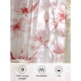 thumbnail image 6 of Sheer Curtains 72 Inches Long, Pink Flower Semi Sheer Curtains Light Filtering Window Treatment, Watercolor Floral Botanical Line Drawing Print Privacy Voile Drapes for Living Room 52x72 Inch, 6 of 7