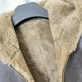 thumbnail image 6 of New Arrival Men's Winter Coat Genuine Sheepskin Shearling Coat Thick Warm Wool Liner with a Hood Outerware Brown Plus Oversized 58 60 62,48,Brown, 6 of 12