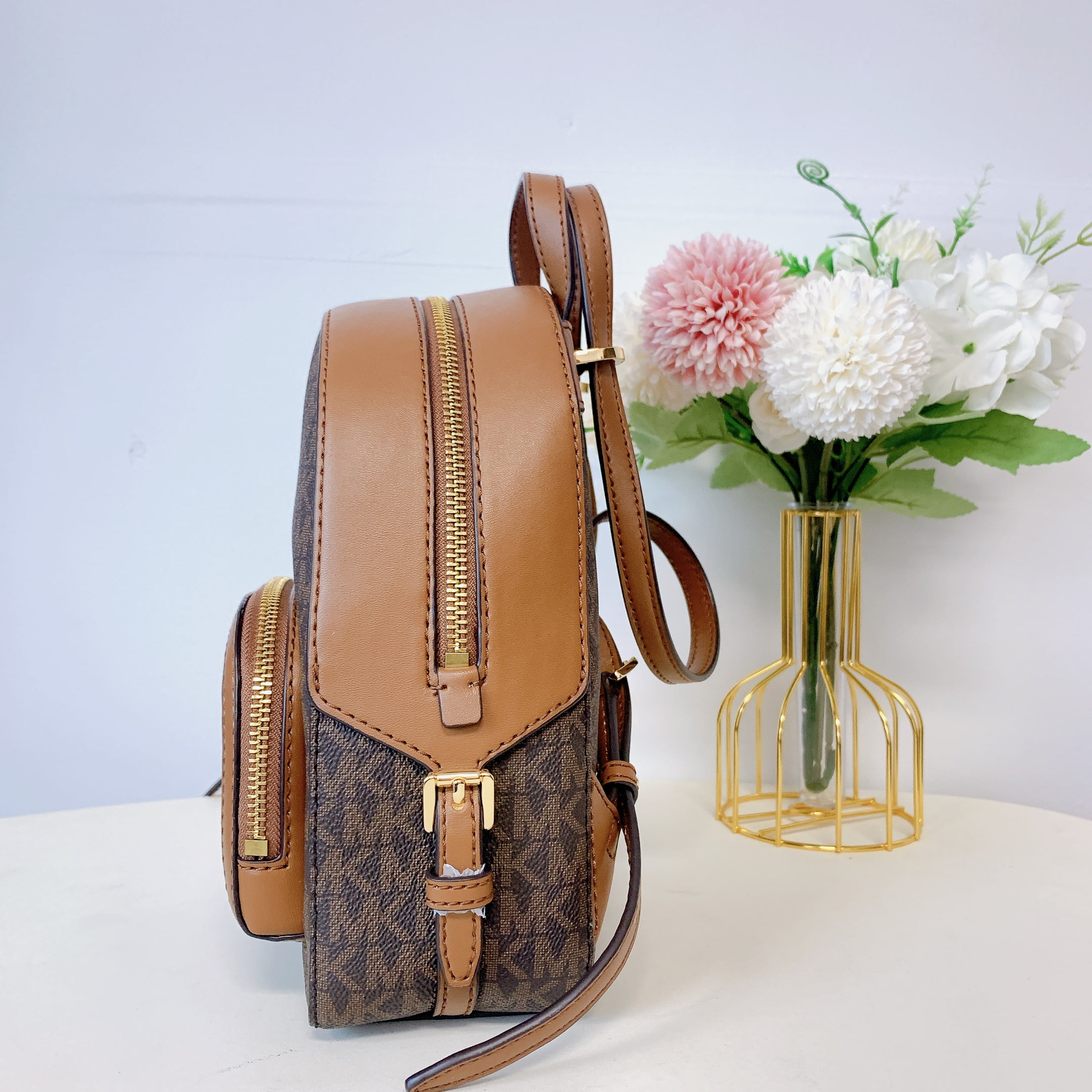 Michael Kors Jaycee XS Signature PVC and Leather Sling Michael Kors Jaycee XS Signature PVC and Leather Sling