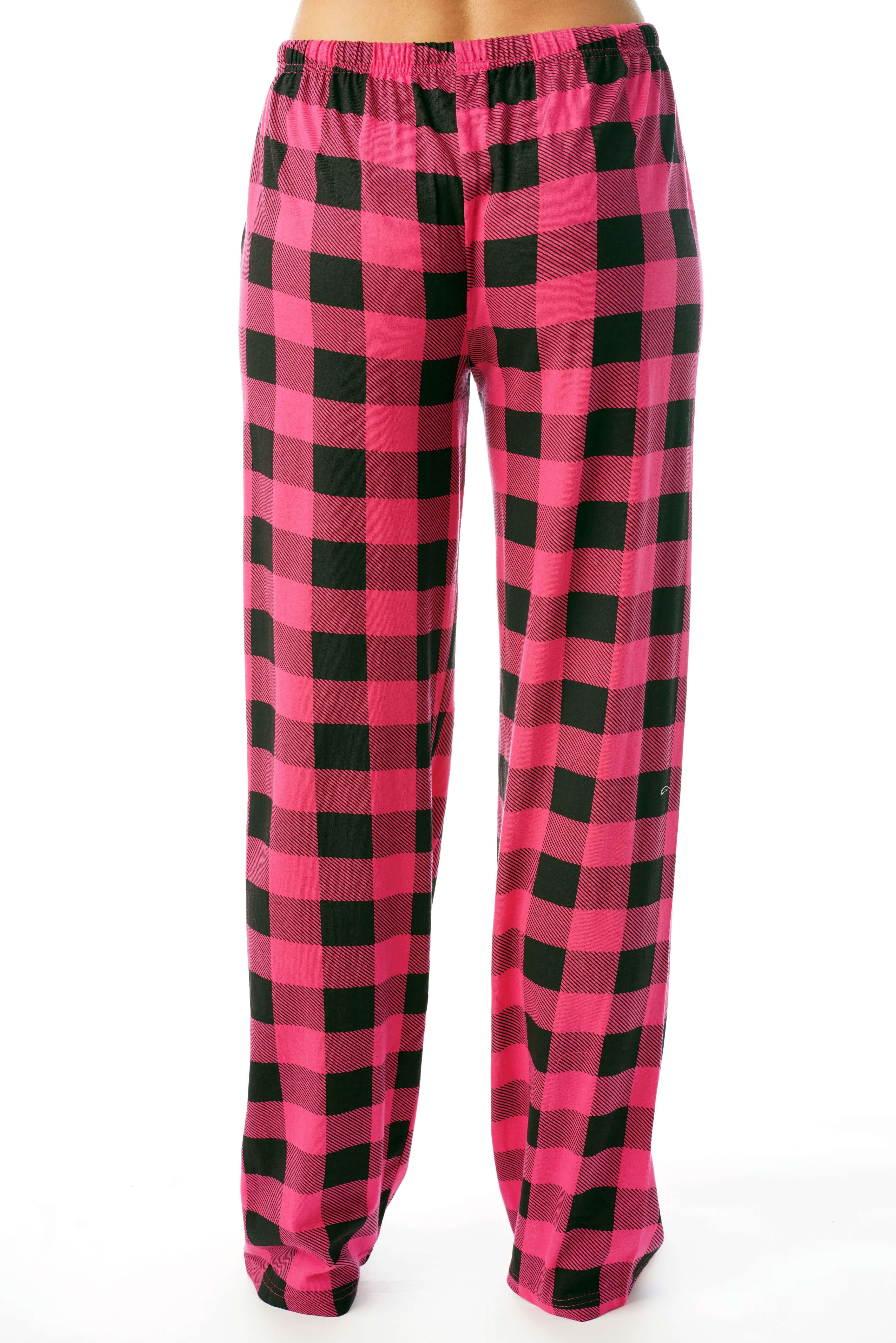 Just Love Women Buffalo Plaid Pajama Pants Sleepwear. (Red Black Buffalo  Plaid, X-Small) 