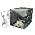 thumbnail image 5 of Sunflower Dog Crate Cover, Helianthus Floral Wild Pointy Petals Repetitive Print, Easy to Use Pet Kennel Cover Small Dogs Puppies Kittens, 7 Sizes, Dark Sky Blue Mustard, by Ambesonne, 5 of 6