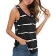 thumbnail image 2 of Airmenty Women's Summer Sleeveless V-Neck T-Shirt Casual Tank Tops Basic Blouse Shirts, 2 of 5