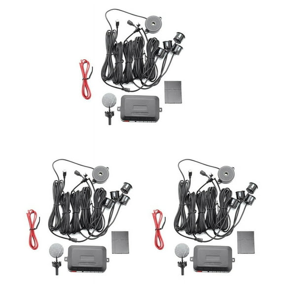 3X Car Parking Sensor Parktronic 4 Sensors 22 mm with Buzzer Reverse Backup Radar Buzzer System