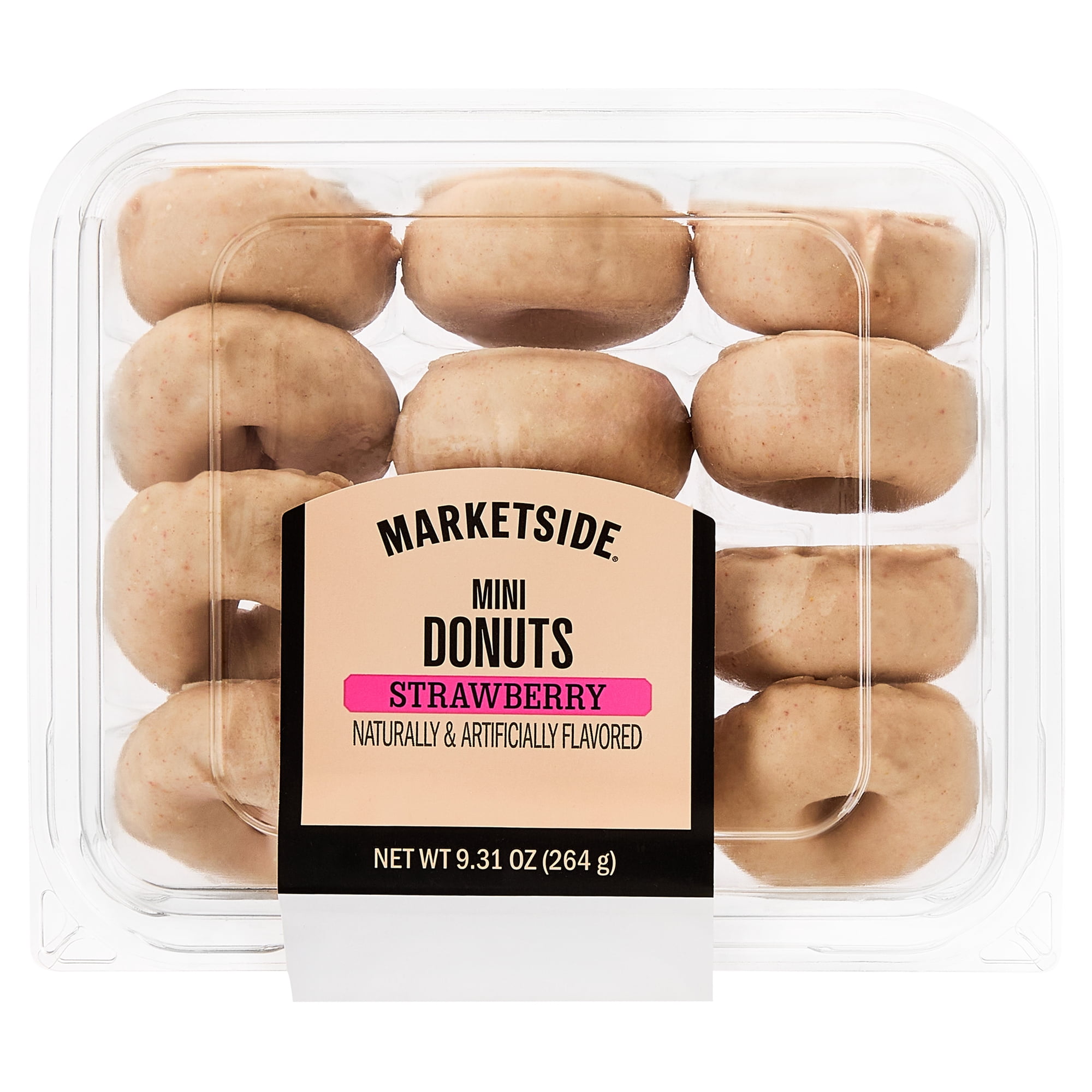 Marketside Strawberry Mini Donuts, 9.31 oz, 12 count