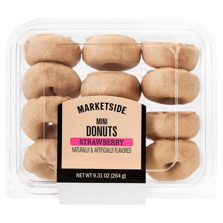 Marketside Strawberry Mini Donuts, 9.31 oz, 12 count