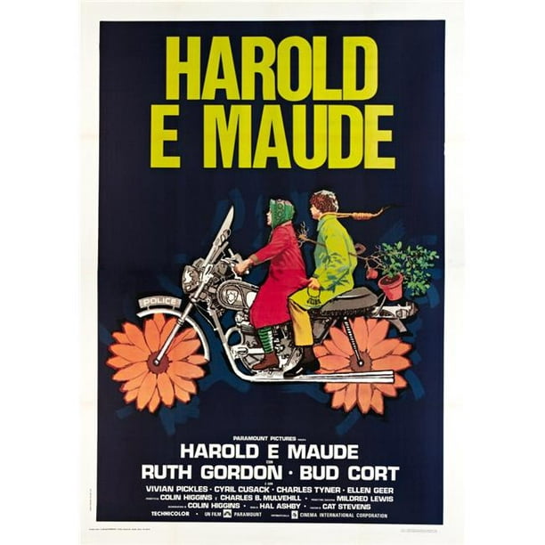 Everett Collection EVCMCDHAANEC162H Affiche Italienne Aka Harold E Maude de Gauche à Droite - Ruth Gordon Bud Cort 1971 Affiche de Film, 11 x 17