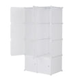 thumbnail image 6 of Tcbosik 8 Cube Storage Organizer with Hanging Rod, Stackable Closet with Doors and Metal Frame for Bedroom, White, 6 of 8
