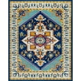 thumbnail image 3 of Transitional 8x10 Area Rug (7'10'' x 10'3'') Oriental Aqua, Navy Living Room Easy to Clean, 3 of 9