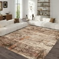 thumbnail image 5 of Boho Area Rugs for Living Room 8'x 10' Machine Washable Vintage Print Large Throw Non Slip Bedroom Rugs, Brick Red, 5 of 6