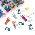 thumbnail image 2 of Shisuyan 200Pcs Colorful Push Pin Multi-use Thumbtacks Cork Pin Delicate Thumb Tacks Map Supply, 2 of 9