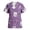 Dark Purple, variant on LHVUOA Women's Christmas Scrubs Top Print Short Sleeve V Neck Working Uniform with pockets