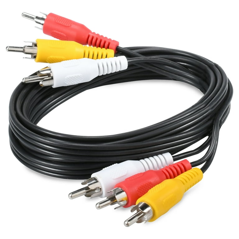 onn. 6ft A/V Composite Cable, RCA Connectors, 100008650 