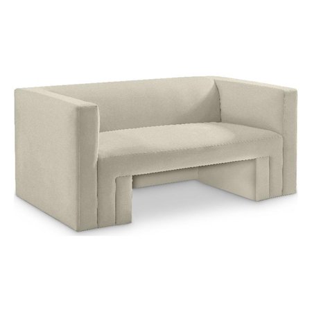 Meridian Furniture Henson Cream Velvet Loveseat