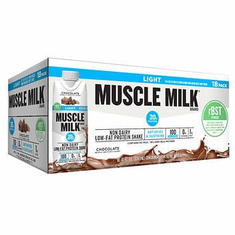 Muscle Milk Light rBST Free Chocolate Shakes 11 fl.oz., (Best Muscle Cutting Supplements)