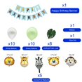 thumbnail image 4 of Ezzo Birthday Party Decoration Jungle Theme Banner and Forest Animal Foil Balloon Set, 4 of 7