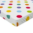 thumbnail image 2 of Ambesonne Geometric Fitted Sheet, Cheerful Design Polka Dot, Full Size, Multicolor, 2 of 3
