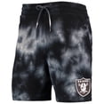 thumbnail image 2 of Men's New Era Black Las Vegas Raiders Tie-Dye Shorts, 2 of 3