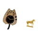 thumbnail image 5 of Reloj De Pared Con Figura De Gato Y Caballo, Adorno Decorativo Para Cocina, Oficina O Hogar. Figura única De Animal, Ideal Como Regalo De Inauguración., 5 of 8
