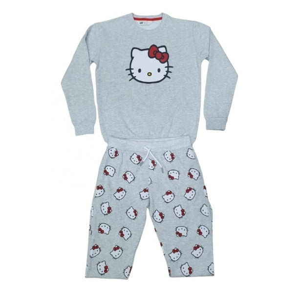 conjunto de sudadera con cuello redondo hello kitty para niñas de marca (Stock listo)