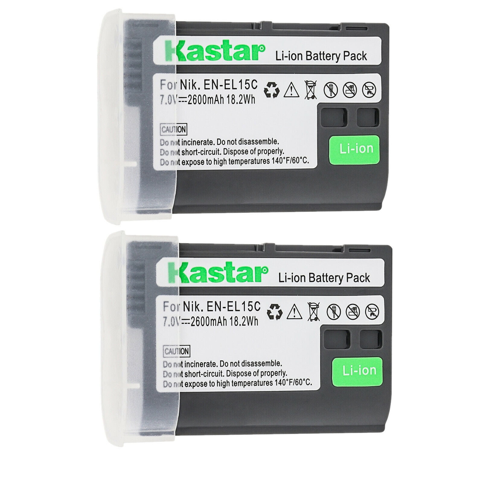 Kastar EN-EL3e Replacement Battery – 2650mAh Li-Ion For Nikon DSLR (EN-EL3, EN-EL3a, MH-18a Charger Compatible)