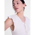 thumbnail image 5 of Scenario Women's Tank Sweater with Short Flutter Sleeves, Lightweight, Sizes XS-XXXL, 5 of 6