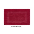 thumbnail image 2 of Better Trends 21" x 34" Premium Bathroom Rug Mat, 100% Cotton, Extra Soft Tufted Door Mat, Water Absorbent & Reversible Bath Mat (Red) Lux Collection, 2 of 6