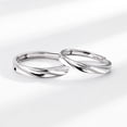 thumbnail image 2 of s925 sterling silver Mobius couple ring simple fashion light luxury high-end feeling couple ring ring for girlfriend, 2 of 5