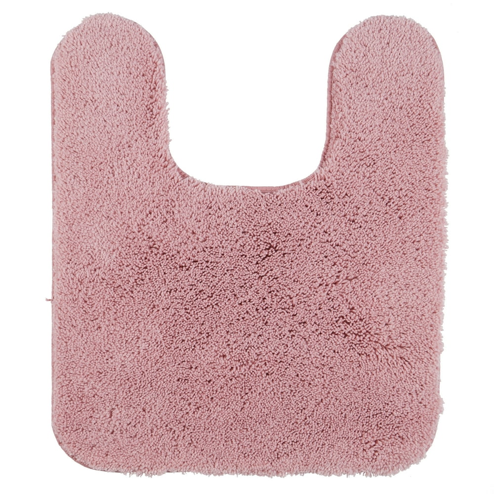 Mohawk Home Pure Perfection Rose Bath Rug Contour, 1'8"x2', Rose Pink