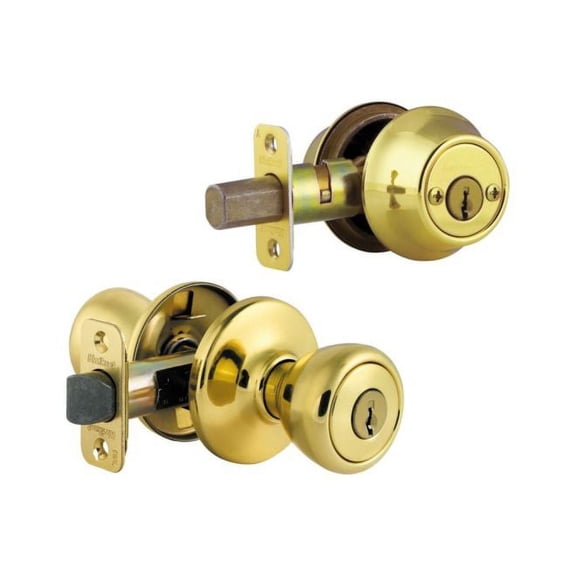 Kwikset 690T-3 Tylo Knob Combo in Bright Brass