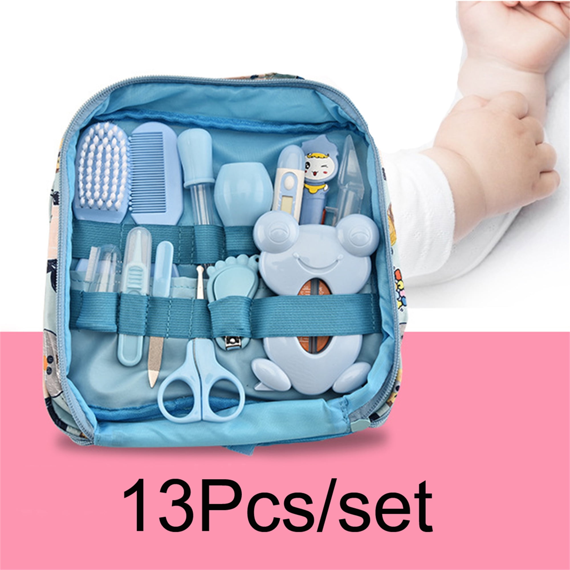 13pcs/Set Baby Kids Newborn Nail Hair Health Care Thermometer Grooming Brush Kit 
