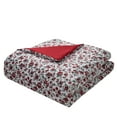thumbnail image 4 of My Texas House Stacy 3-Piece Bright White Floral Printed Velvet Comforter Set, King, 4 of 4