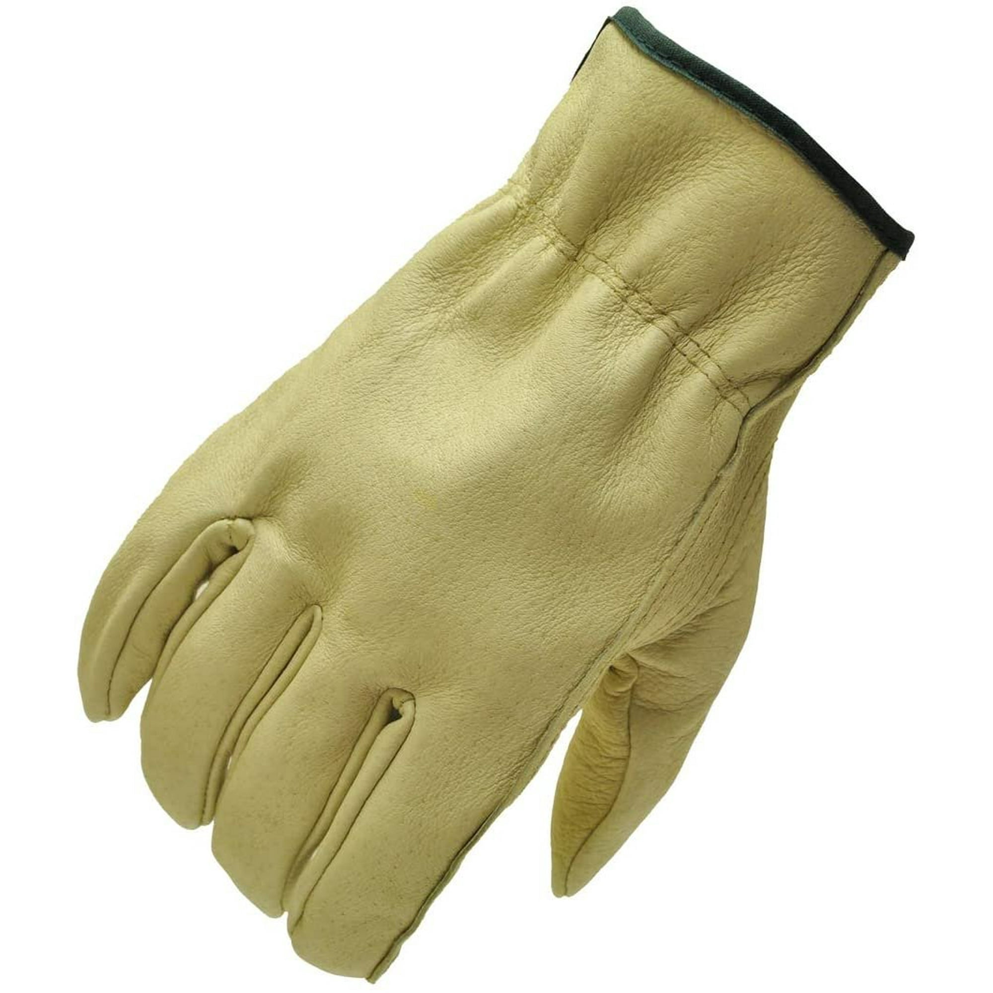 G & F Grain Pigskin Leather Work Gloves, Size Small, 3 Pairs