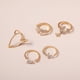 thumbnail image 4 of 5x Vintage Boho Rings Apilable MIDI Joint Rings Gold Birthday Daily Hugo Anillos de nudillo, 4 of 7