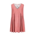 thumbnail image 3 of Vestido de Verano Casual, Vestido de Cuello en V sin Mangas Impreso Suelto Hecho de Poliéster Cómodo para el Uso Diario de Verano de Primavera, Vestido de Verano de Mujer, 3 of 5